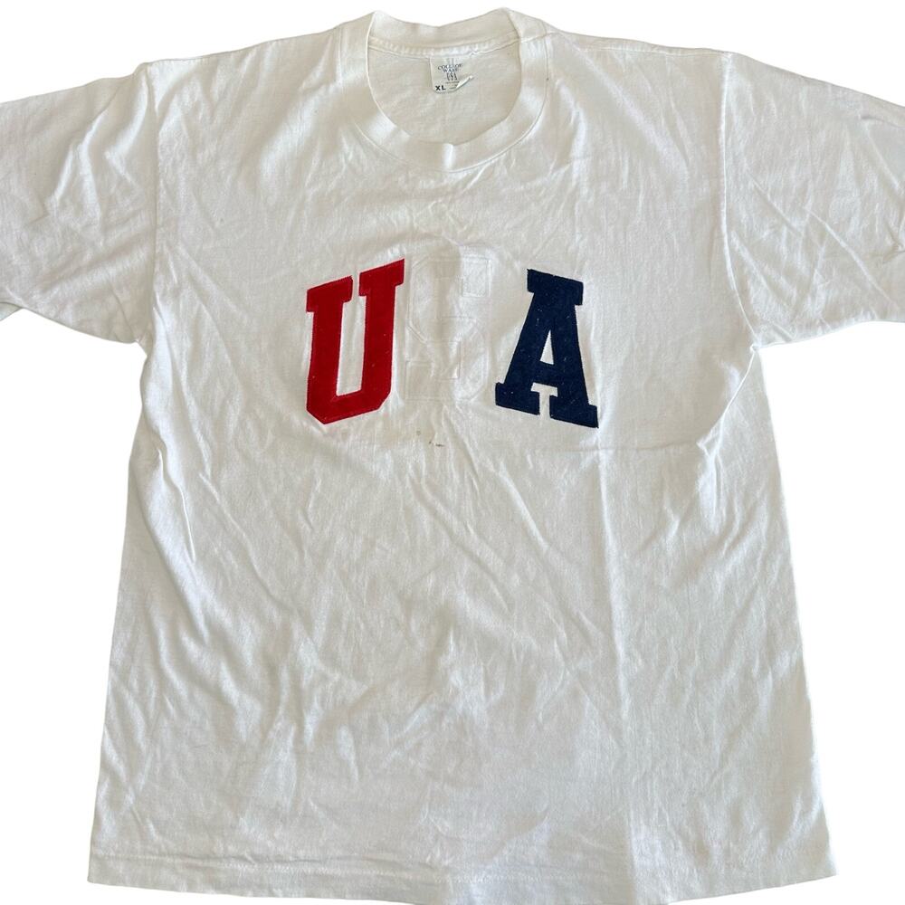 Vintage College Ware  90's USA Block Letter spell out t-shirt USA Size XL